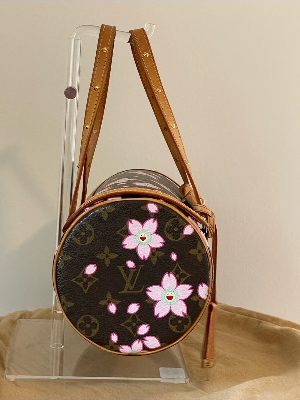 Louis Vuitton Murakami Monogram Mini Papillon with Pink Cherry Blossom Print - Picture 5 of 12